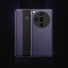 Coque Portefeuille Livre Cuir Etui Clapet pour Oppo Find X7 5G Violet