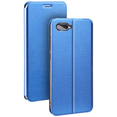 Coque Portefeuille Livre Cuir Etui Clapet pour Oppo K1 Bleu