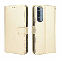 Coque Portefeuille Livre Cuir Etui Clapet pour Oppo Reno4 Pro 4G Or