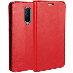 Coque Portefeuille Livre Cuir Etui Clapet pour Oppo RX17 Pro Rouge