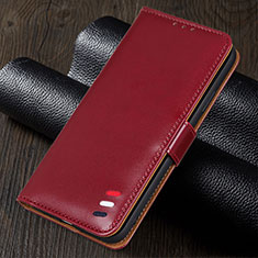 Coque Portefeuille Livre Cuir Etui Clapet pour Realme 5 Vin Rouge