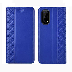 Coque Portefeuille Livre Cuir Etui Clapet pour Realme Q2 5G Bleu