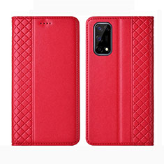 Coque Portefeuille Livre Cuir Etui Clapet pour Realme Q2 5G Rouge