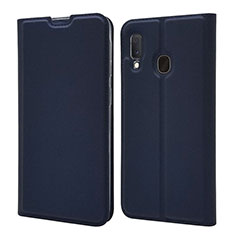 Coque Portefeuille Livre Cuir Etui Clapet pour Samsung Galaxy A20e Bleu