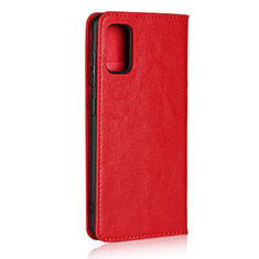 Coque Portefeuille Livre Cuir Etui Clapet pour Samsung Galaxy A41 Rouge