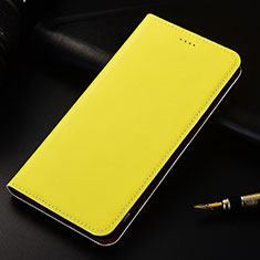 Coque Portefeuille Livre Cuir Etui Clapet pour Samsung Galaxy A6s Jaune