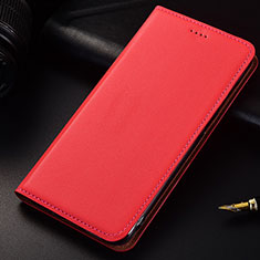 Coque Portefeuille Livre Cuir Etui Clapet pour Samsung Galaxy A6s Rouge