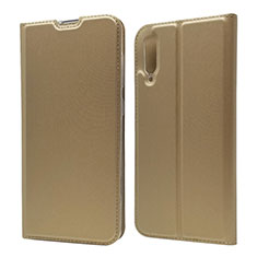 Coque Portefeuille Livre Cuir Etui Clapet pour Samsung Galaxy A70S Or