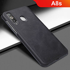 Coque Portefeuille Livre Cuir Etui Clapet pour Samsung Galaxy A8s SM-G8870 Noir