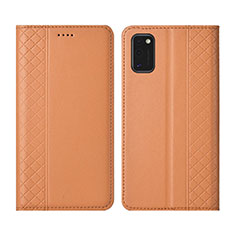 Coque Portefeuille Livre Cuir Etui Clapet pour Samsung Galaxy M51 Orange