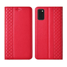 Coque Portefeuille Livre Cuir Etui Clapet pour Samsung Galaxy M51 Rouge