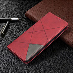Coque Portefeuille Livre Cuir Etui Clapet pour Samsung Galaxy S20 FE 5G Rouge