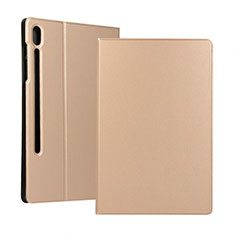 Coque Portefeuille Livre Cuir Etui Clapet pour Samsung Galaxy Tab S6 10.5 SM-T860 Or