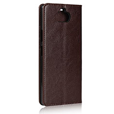 Coque Portefeuille Livre Cuir Etui Clapet pour Sony Xperia 8 Marron