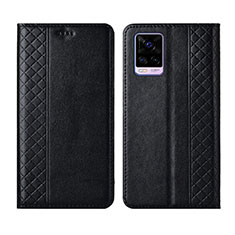 Coque Portefeuille Livre Cuir Etui Clapet pour Vivo V20 Pro 5G Noir