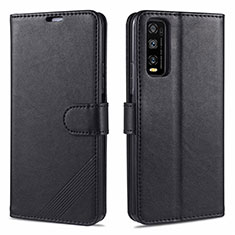 Coque Portefeuille Livre Cuir Etui Clapet pour Vivo Y20s Noir