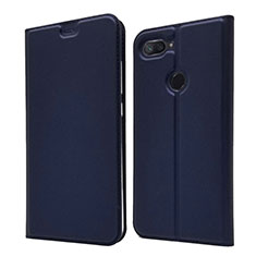 Coque Portefeuille Livre Cuir Etui Clapet pour Xiaomi Mi 8 Lite Bleu