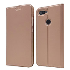 Coque Portefeuille Livre Cuir Etui Clapet pour Xiaomi Mi 8 Lite Or Rose