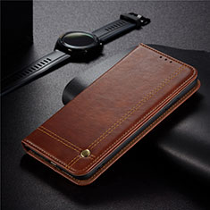 Coque Portefeuille Livre Cuir Etui Clapet pour Xiaomi Redmi 9 India Marron