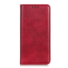 Coque Portefeuille Livre Cuir Etui Clapet pour Xiaomi Redmi 9 Prime India Rouge