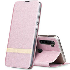 Coque Portefeuille Livre Cuir Etui Clapet pour Xiaomi Redmi Note 8 Or Rose