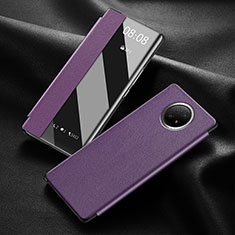 Coque Portefeuille Livre Cuir Etui Clapet pour Xiaomi Redmi Note 9 5G Violet