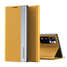 Coque Portefeuille Livre Cuir Etui Clapet Q01H pour Xiaomi Mi 11i 5G (2022) Jaune