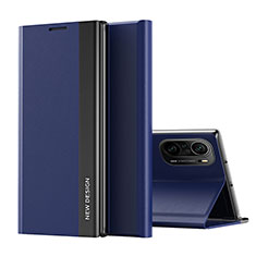 Coque Portefeuille Livre Cuir Etui Clapet Q01H pour Xiaomi Mi 11i 5G Bleu