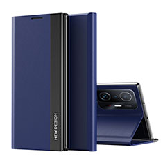 Coque Portefeuille Livre Cuir Etui Clapet Q01H pour Xiaomi Mi 11T Pro 5G Bleu