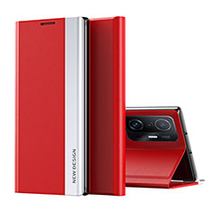 Coque Portefeuille Livre Cuir Etui Clapet Q01H pour Xiaomi Mi 11T Pro 5G Rouge