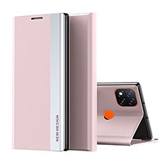 Coque Portefeuille Livre Cuir Etui Clapet Q01H pour Xiaomi POCO C3 Or Rose