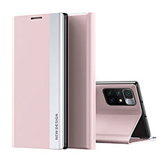 Coque Portefeuille Livre Cuir Etui Clapet Q01H pour Xiaomi Redmi 10 4G Or Rose