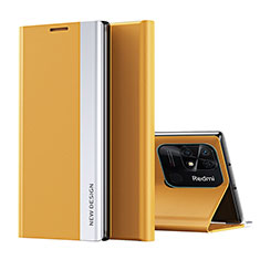 Coque Portefeuille Livre Cuir Etui Clapet Q01H pour Xiaomi Redmi 10C 4G Jaune