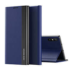 Coque Portefeuille Livre Cuir Etui Clapet Q01H pour Xiaomi Redmi 9AT Bleu