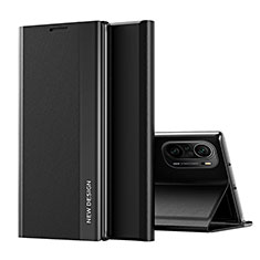 Coque Portefeuille Livre Cuir Etui Clapet Q01H pour Xiaomi Redmi K40 5G Noir