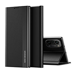 Coque Portefeuille Livre Cuir Etui Clapet Q01H pour Xiaomi Redmi K40 Pro+ Plus 5G Noir