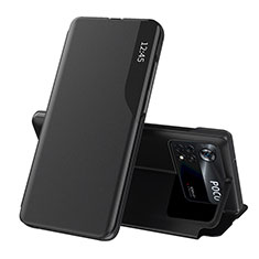 Coque Portefeuille Livre Cuir Etui Clapet Q02H pour Xiaomi Poco X4 Pro 5G Noir