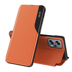 Coque Portefeuille Livre Cuir Etui Clapet Q02H pour Xiaomi Redmi K50i 5G Orange