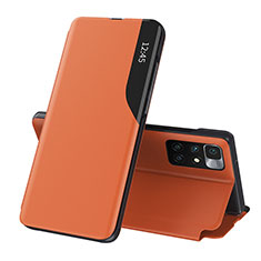 Coque Portefeuille Livre Cuir Etui Clapet Q02H pour Xiaomi Redmi Note 11 4G (2021) Orange