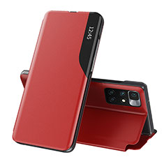 Coque Portefeuille Livre Cuir Etui Clapet Q02H pour Xiaomi Redmi Note 11 4G (2021) Rouge