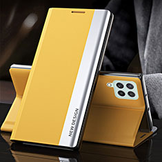 Coque Portefeuille Livre Cuir Etui Clapet Q03H pour Samsung Galaxy M53 5G Jaune