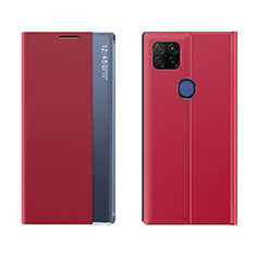 Coque Portefeuille Livre Cuir Etui Clapet Q04H pour Xiaomi Redmi 9 India Rouge