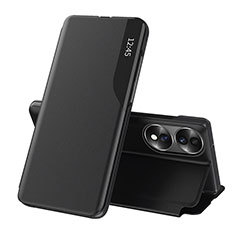 Coque Portefeuille Livre Cuir Etui Clapet QH1 pour Huawei Honor 70 5G Noir