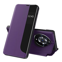 Coque Portefeuille Livre Cuir Etui Clapet QH1 pour Huawei Honor Magic3 Pro 5G Violet