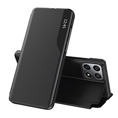 Coque Portefeuille Livre Cuir Etui Clapet QH1 pour Huawei Honor X6 5G Noir