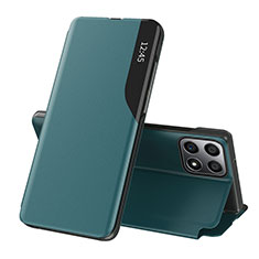 Coque Portefeuille Livre Cuir Etui Clapet QH1 pour Huawei Honor X6a Vert