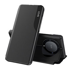 Coque Portefeuille Livre Cuir Etui Clapet QH1 pour Huawei Honor X9a 5G Noir