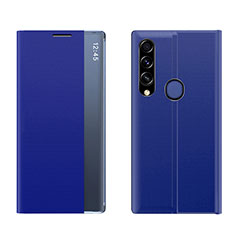 Coque Portefeuille Livre Cuir Etui Clapet QH1 pour Huawei Y7p Bleu