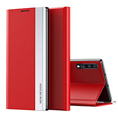 Coque Portefeuille Livre Cuir Etui Clapet QH1 pour Samsung Galaxy A70S Rouge