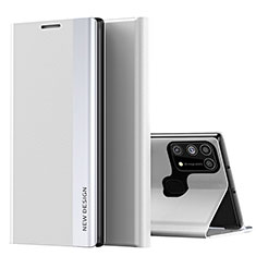 Coque Portefeuille Livre Cuir Etui Clapet QH1 pour Samsung Galaxy M31 Prime Edition Blanc